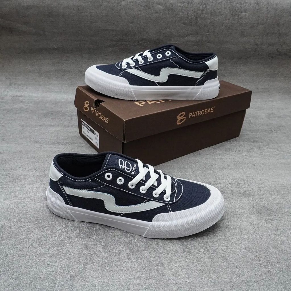 PATROBAS New Ivan Low Navy Original Sepatu Sneakers Casual Pria Wanita