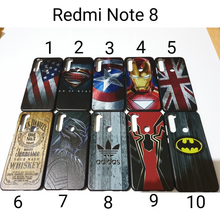 Hardcase Karakter For Redmi Note 8 back case Hard Case Redmi Note8 Superhero