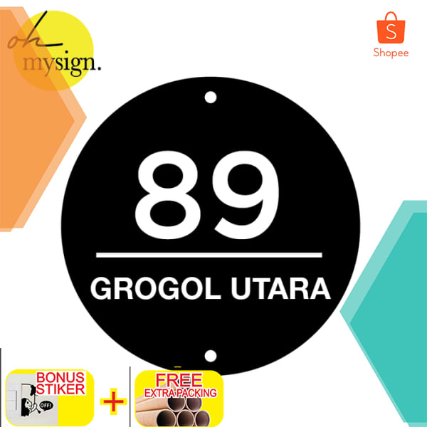 

NOMOR RUMAH 30CM ACRYLIC TIMBUL CAKEP Elegan