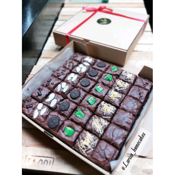 

Brownies panggang/Fudgy brownies/Brownies sekat/Brownoes enak