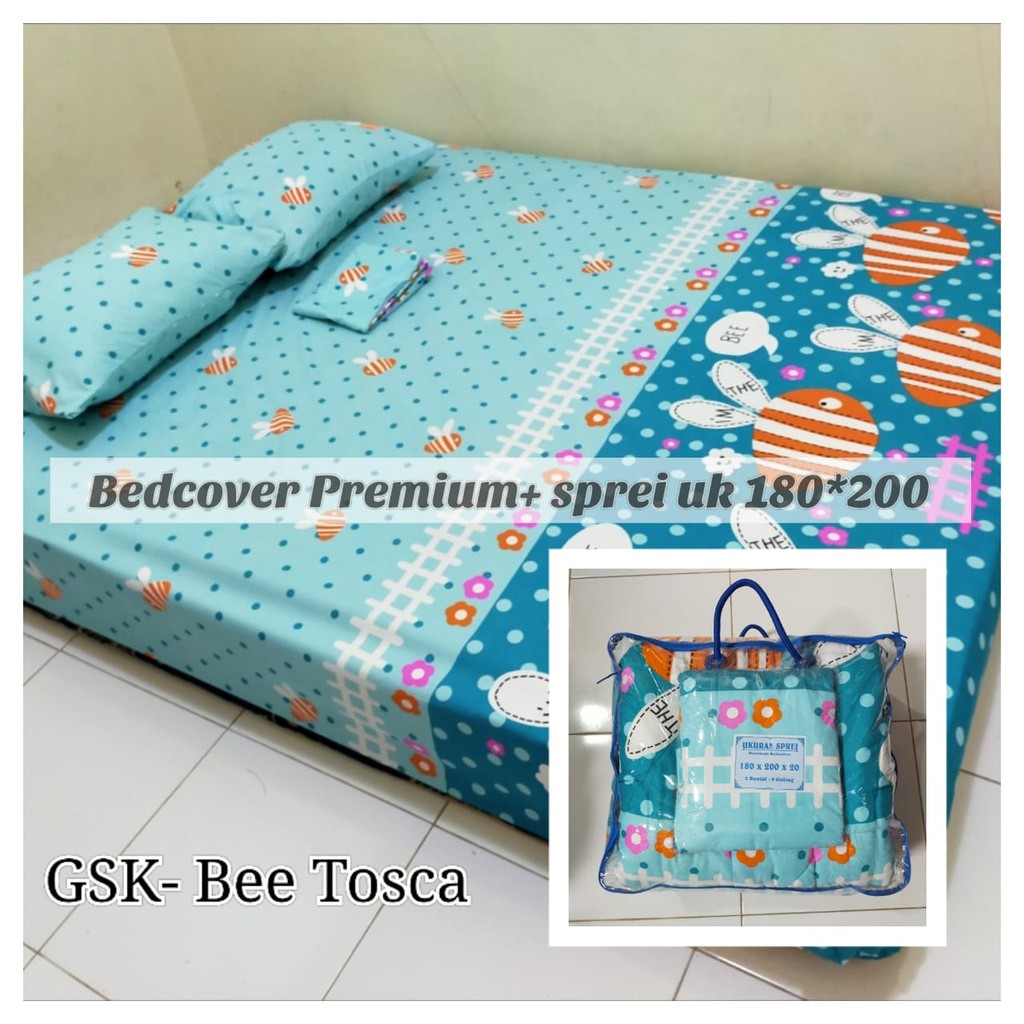 Sprei Set Bed Cover/ Bed Cover Sprei Termurah/ Sprei Katun Berkualitas