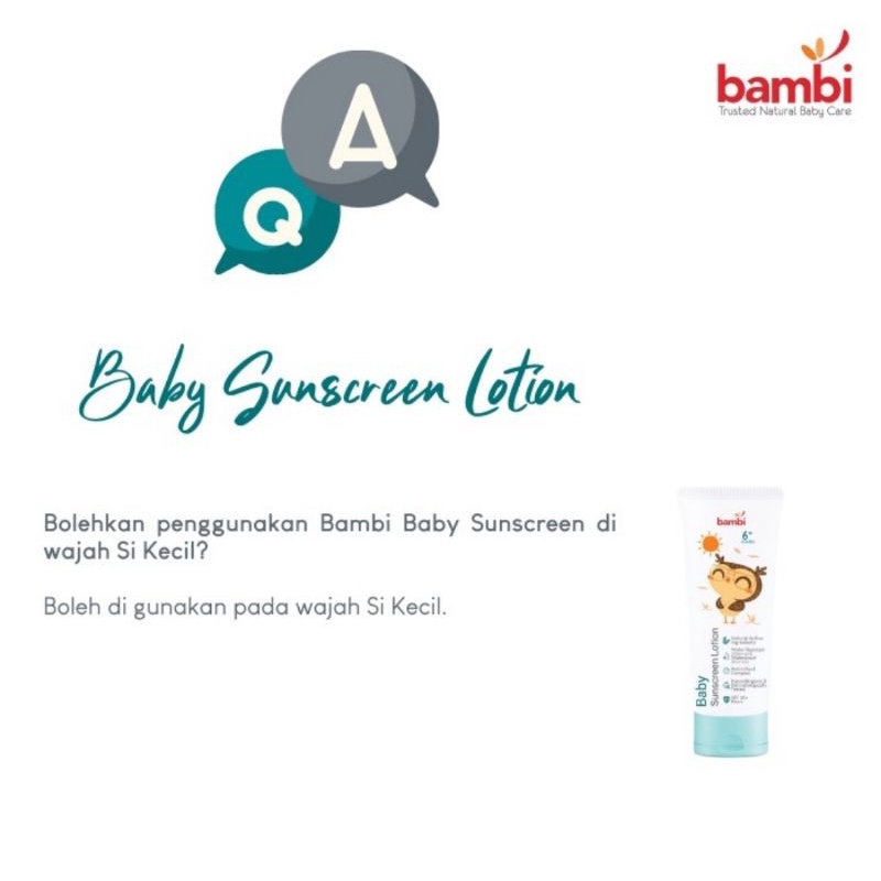 Bambi Baby Sunscreen Lotion 100 ml/Tabir Surya Untuk Bayi