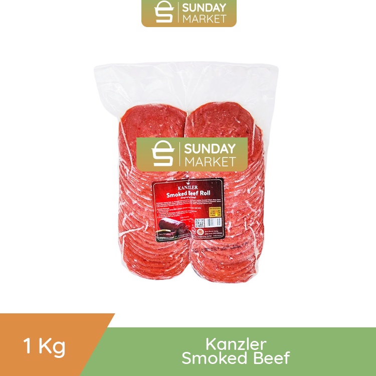 

Kanzler Smoked Beef 1kg .