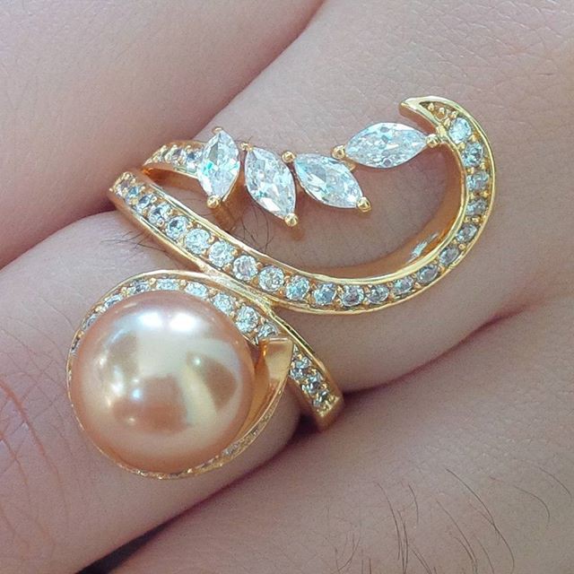 Cincin rhodium mutiara lombok