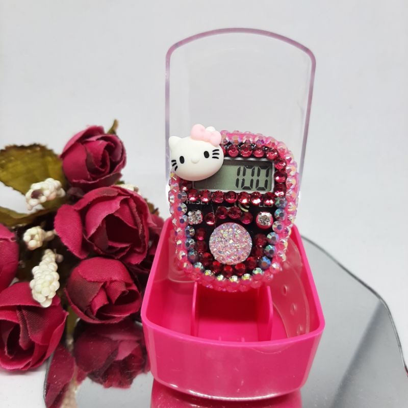 hello kitty tasbih digital hias tasdig swarovsky alat hitung dzikir grosir haji umroh souvenir penga