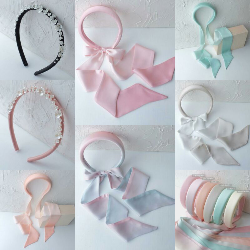 READY Handmadepita x mmehuillet Marshmallow bando, clawclip & snow fleur handmadepita