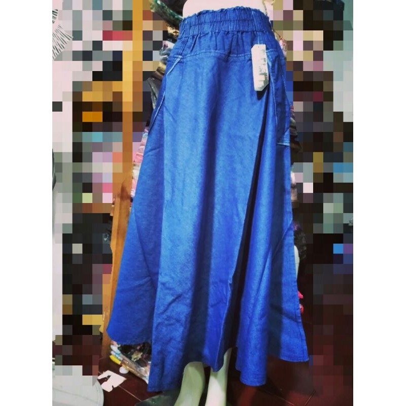 Rok jeans panjang payung