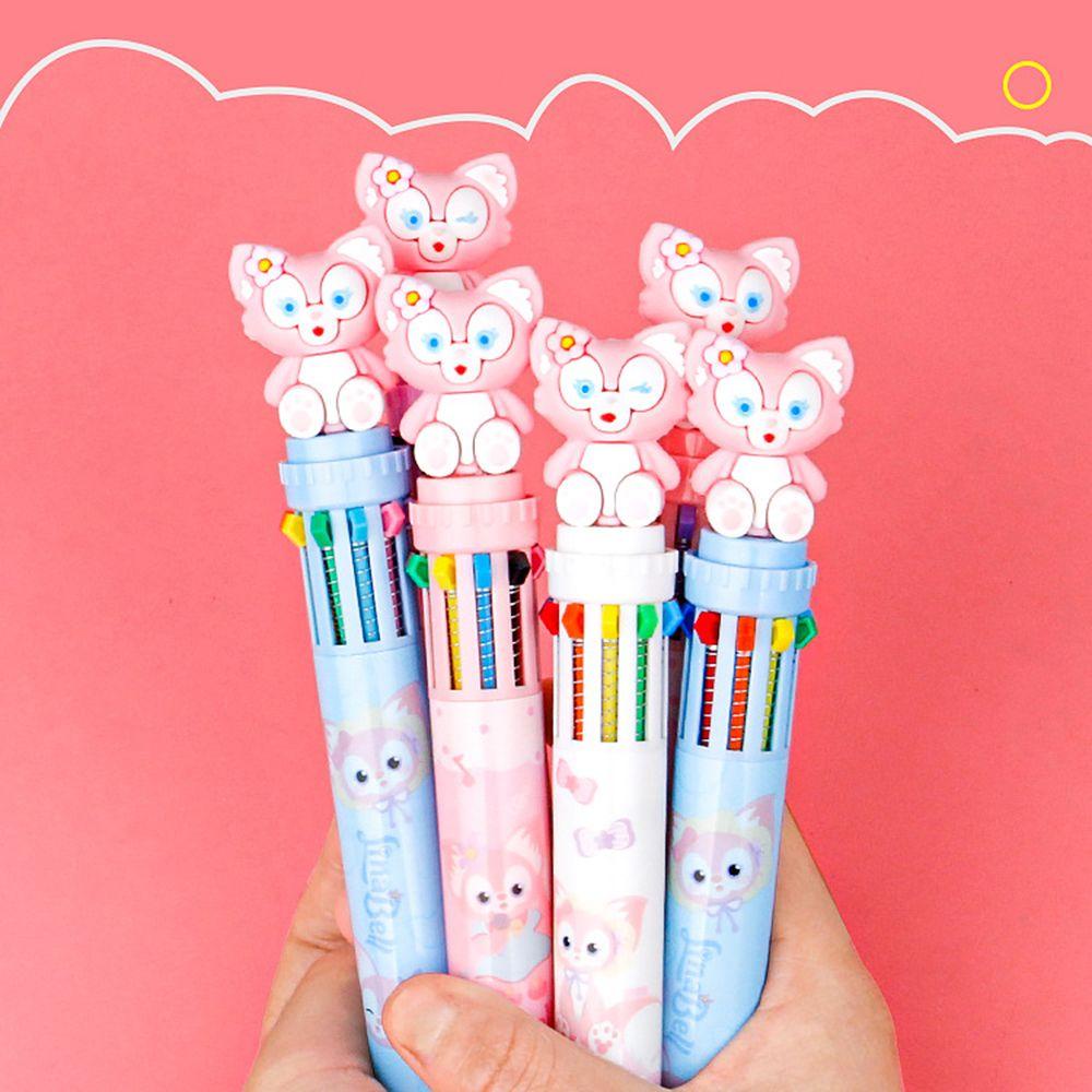 Quinton Multicolor Bolpoin LinaBell Kartun Alat Tulis Kantor Sekolah Perlengkapan Stationary Hadiah Lukisan Mekanik Ball Pen