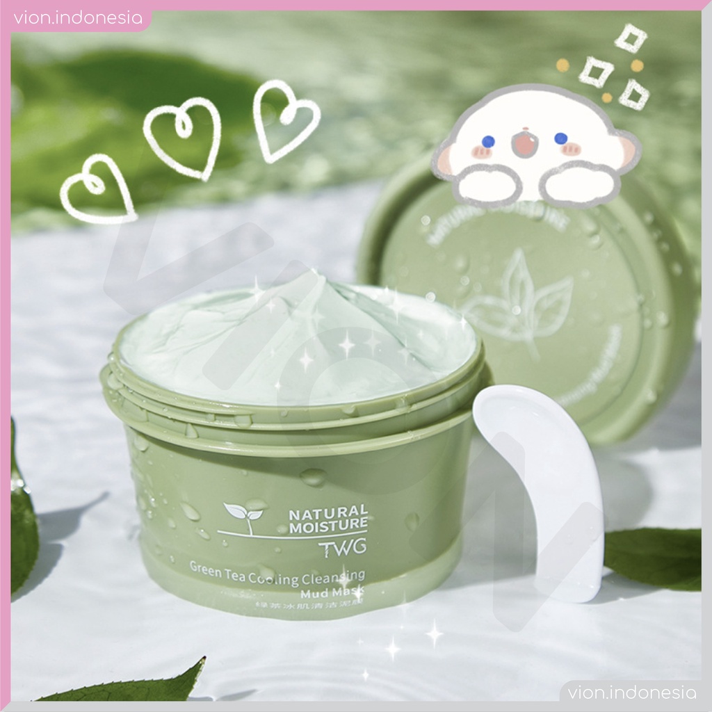 TWG Green Tea Clay Mask Cleansing Cooling Mud Mask Natural Moisture Original XX007