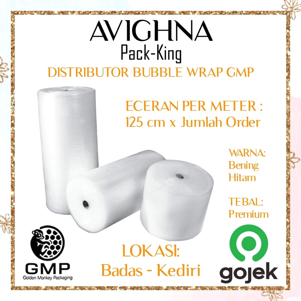 

Distributor Bubble Wrap GMP Eceran Per Meter / Plastik Bubble Wrap Eceran 125 cm X Jumlah Meter
