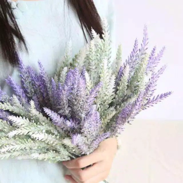 Lavender Salju Bunga Artificial Palsu Dekorasi Kamar Lavender Salju Bunga Artificial Palsu Dekorasi Kamar
