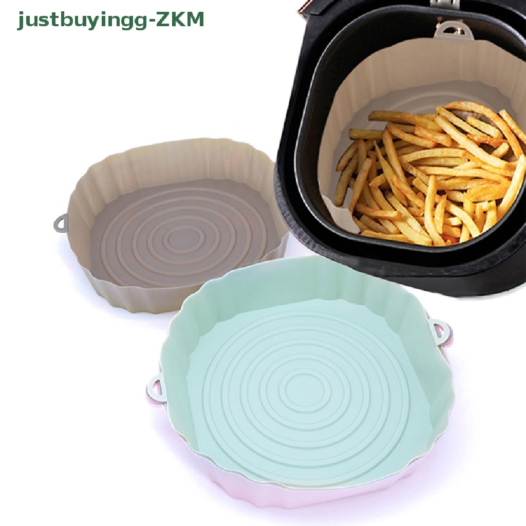 (justbuyingg) Loyang Air Fryer Bahan Silikon Anti Lengket Ukuran 18cm