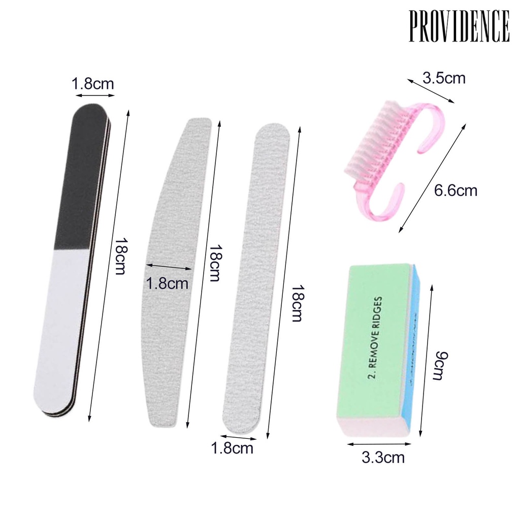 Providence 5pcs / Set Kikir Kuku Sturdy Bahan Eva Untuk Manicure / Nail Art Wanita