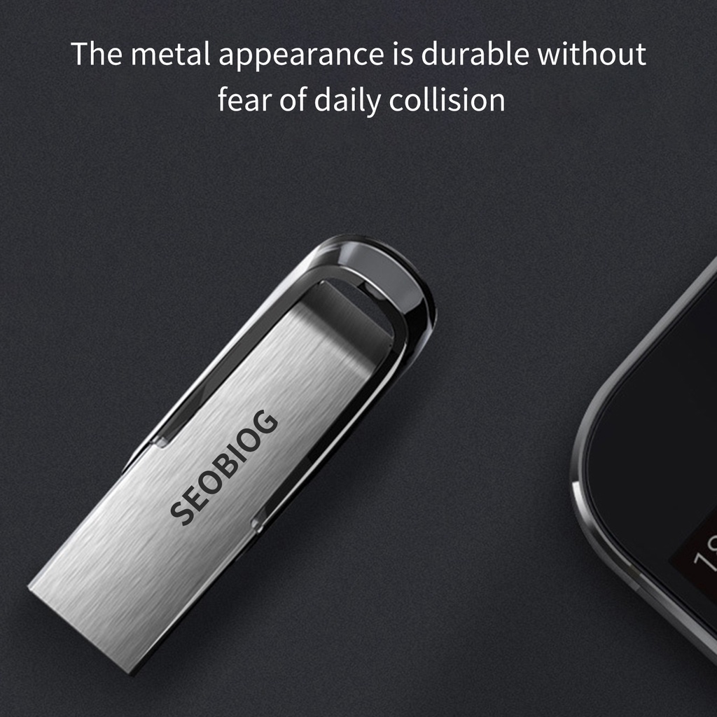 (Huluboy) Flashdisk USB 3.0 1TB 2TB High Speed Anti Air Bahan Metal Untuk SEOBIOG U Disk