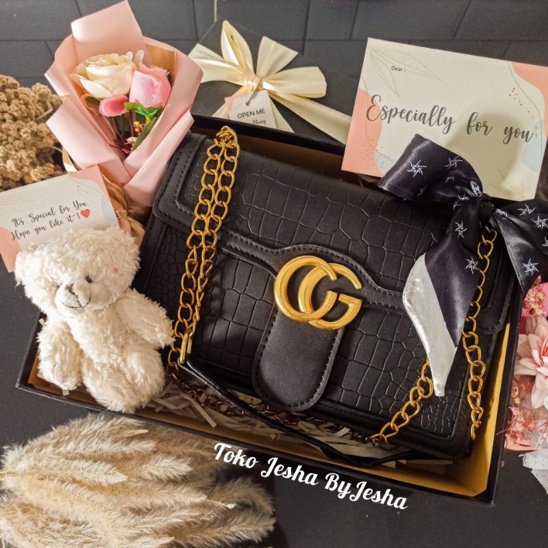 Hadiah Ultah Pacar Cewek Tas Import Premium Cewek Kado Anniversary Istri Hari Ibu Guru Boneka Buket 