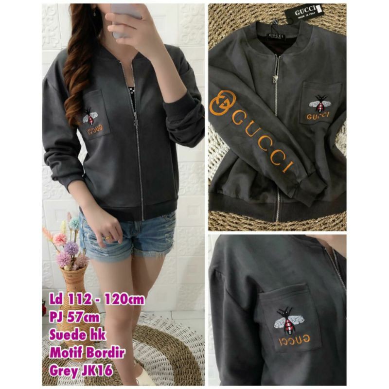 JK16 Jaket Suede Gucci