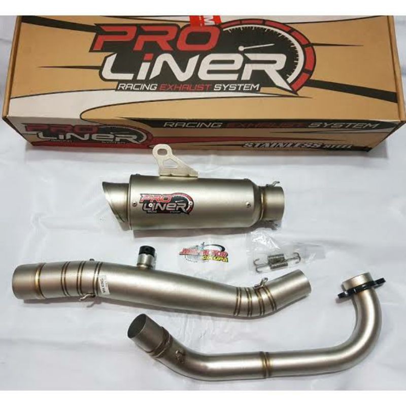 knalpot proliner tr1 short original type pro honda sonic 150 fulsystem