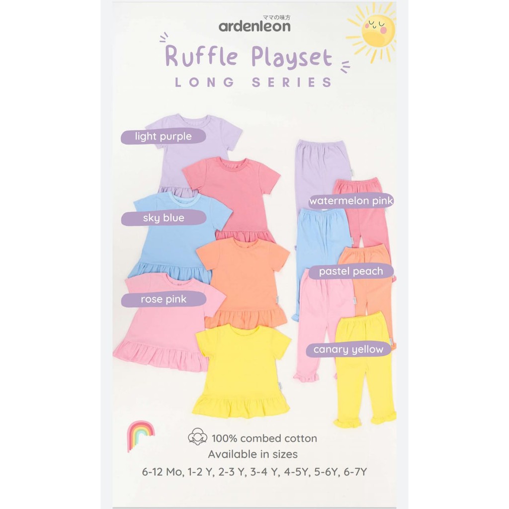 CLEARANCE SALE Ruffle Playset Arden Leon 0-7 Tahun Long Series ARDENLEON CBKS/SO