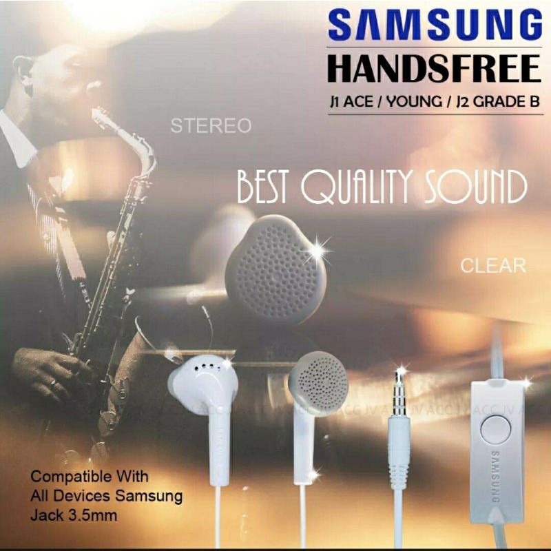 [ Grade B ] Headset Samsung Hansfree Champ Vietnam Cabutan J1 J2 J3 J1 Ace J5 J7 2015 2016 2017 Handfree Earphone Support Mic