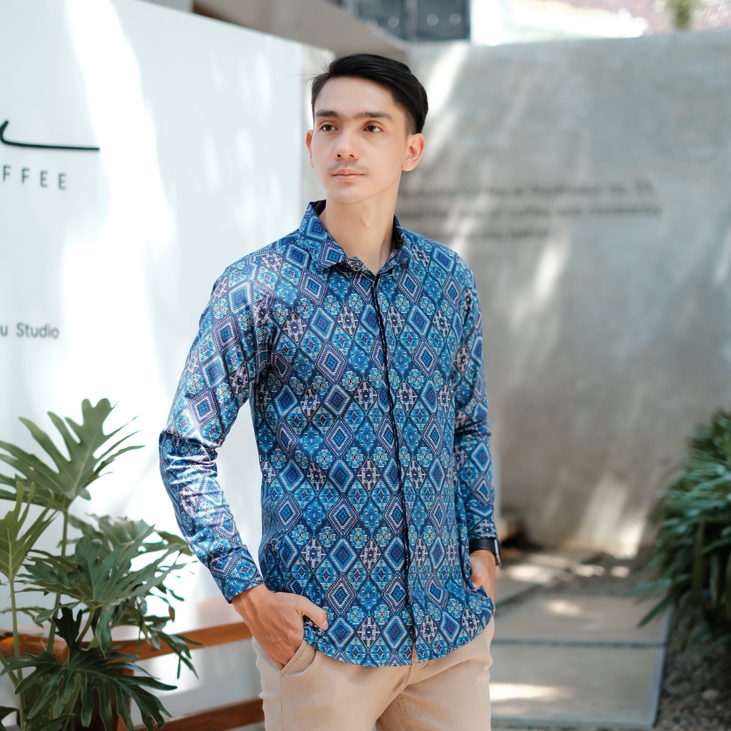 KEMEJA BATIK LONG SONGKET NEW MOTIF TERLARIS