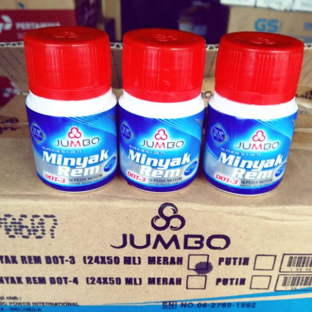 Minyak rem jumbo 50 ml warna merah 100% original for all motor matic.bebek.sport