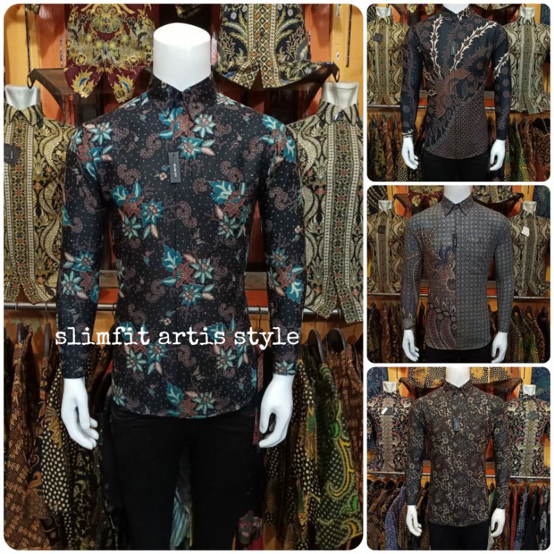 (BISA COD) HEM KEMEJA BATIK PRIA SLIM FIT MODERN MEWAH KUALITAS