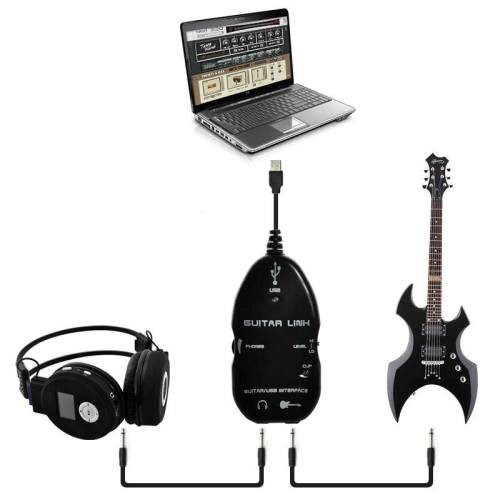 Alat Penghubung Gitar Listrik Kabel Ke PC Smartphone USB Guitar Link Cable Amplifier Gitar