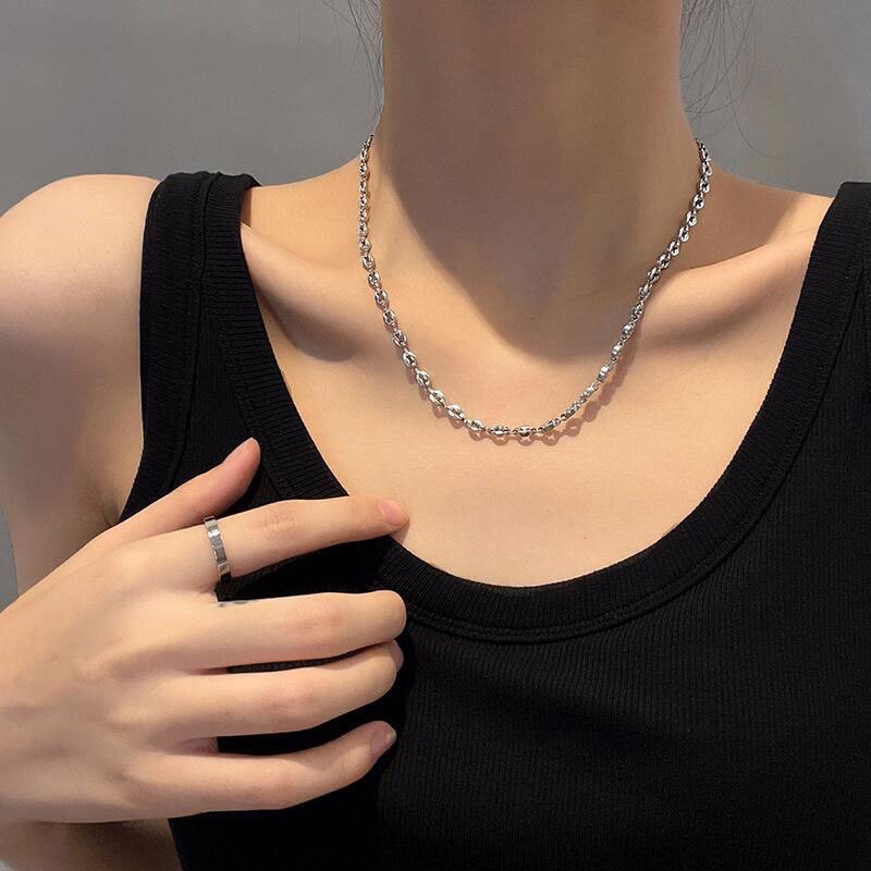 kalung gelang polos titanium asli terbaru cantik diamonde