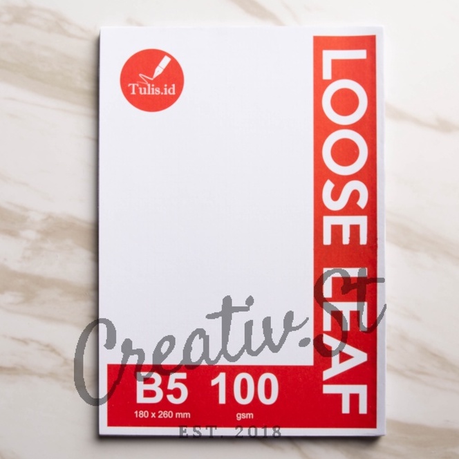 

[TULIS.ID] Basic White Paper Loose Leaf B5 100 Gsm Binder Paper Blank Ruled Dotted Grid