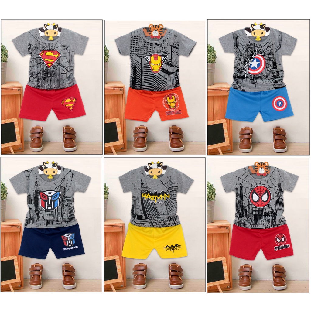 V&amp;Z kids- baju anak setelan anak laki laki/kaos anak murah/baju anak cowok/atasan anak/baju murah anak/setelan superhero/baju anak superheroes