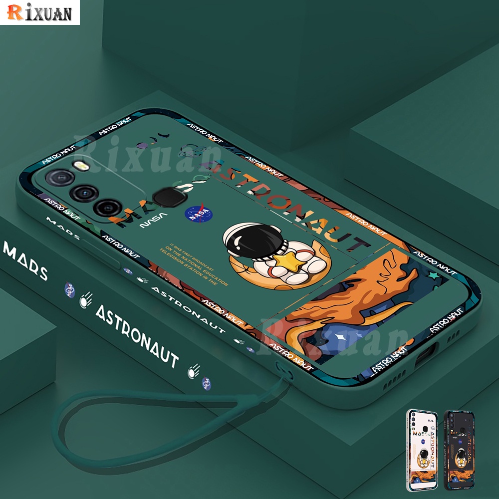 Casing Soft Case Karet Motif Astronot NFC Untuk Infinix Smart 5 Smart 6 Hot 11S 9 Play 11 Play Hot 10 Play 10S Hot 10T