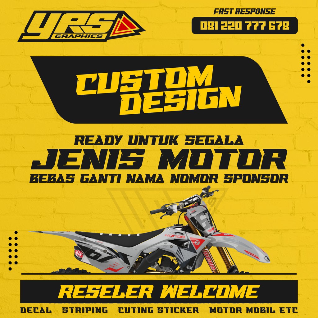Decal KLX - KX - YZ - KTM - CRF - RMZ -  Husqvarna ETC Custome Design