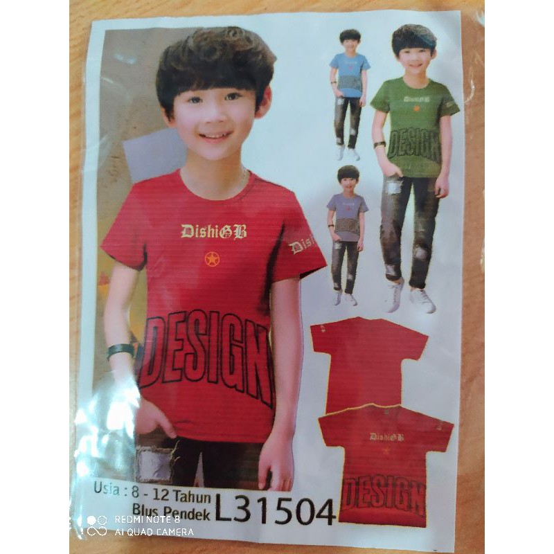 Kaos Oblong Anak Spandek Impor 8 - 12 tahun