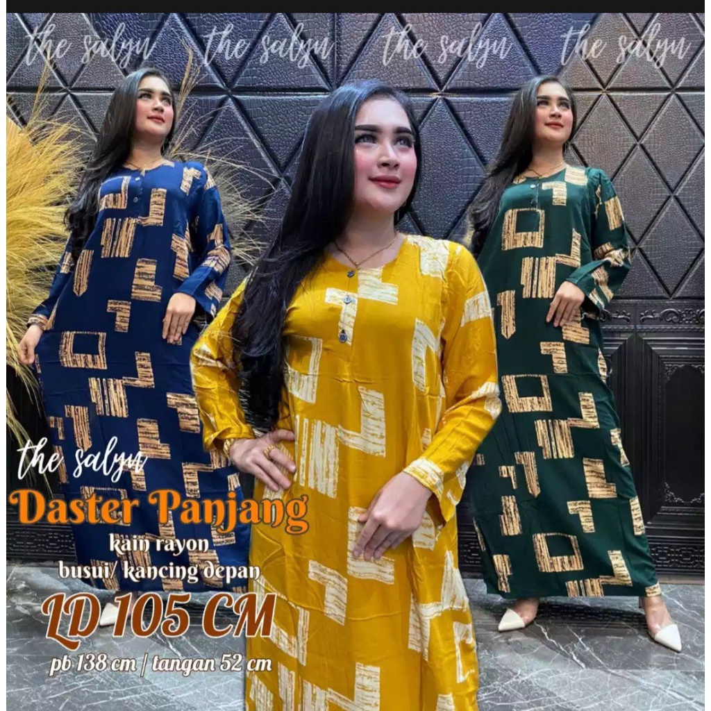 Daster Lengan Panjang Motif Jumputan Tie Dye Tiedie AISHA Longdress Santung Murah Busui Pekalongan