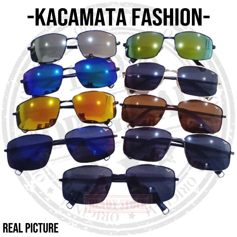 Kacamata Hitam Fashion Pria Wanita Kacamata Fashion Retro Mirror Sunglasses Unisex Kacmata Anti UV