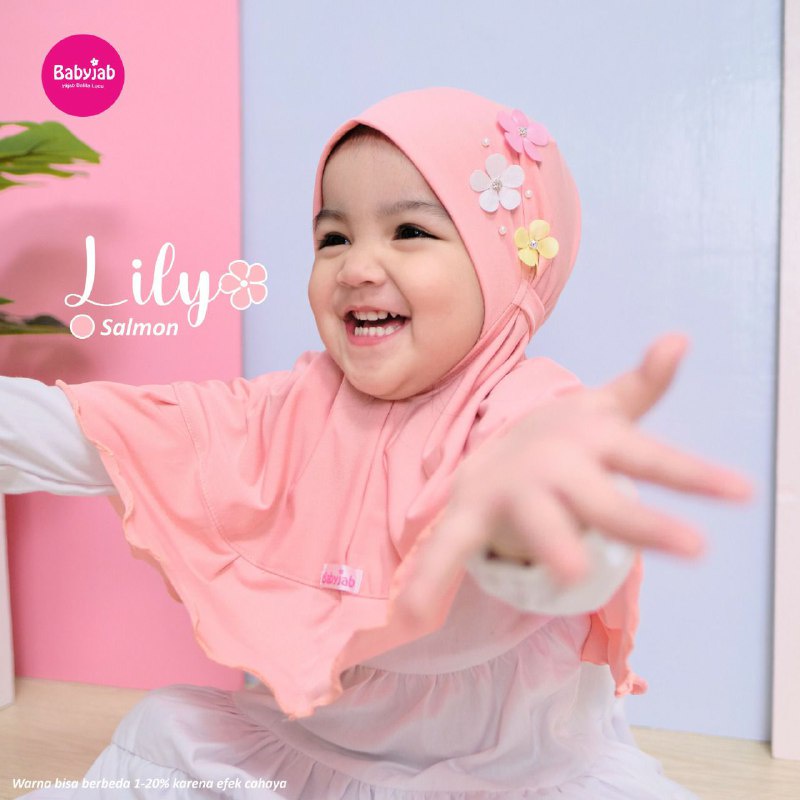 Babyjab Lily Hijab Anak Perempuan Lucu - Baby Jab Bayi Perempuan Cantik - Kerudung Kecil Balita Imut Usia 0 1 2 3 4 5 6 7 Tahun