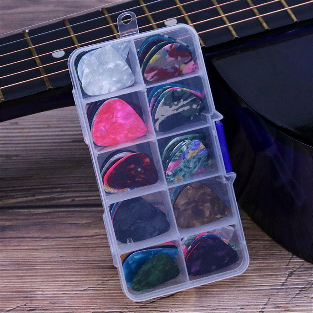 Suyo 100pcs Pick Gitar Elektrik / Ukulele Warna-Warni Ukuran 0.46 / 0.71 / 0.96mm