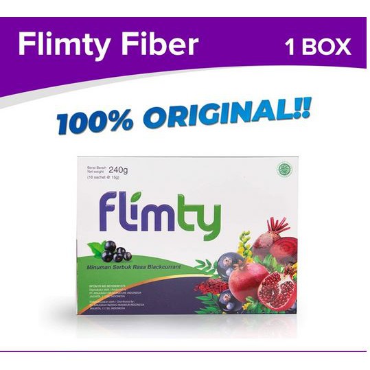 FLIMTY FIBER SERAT PELANGSING  DETOX DIET HERBAL ISI 16 SACHET READY STOK ORIGINAL