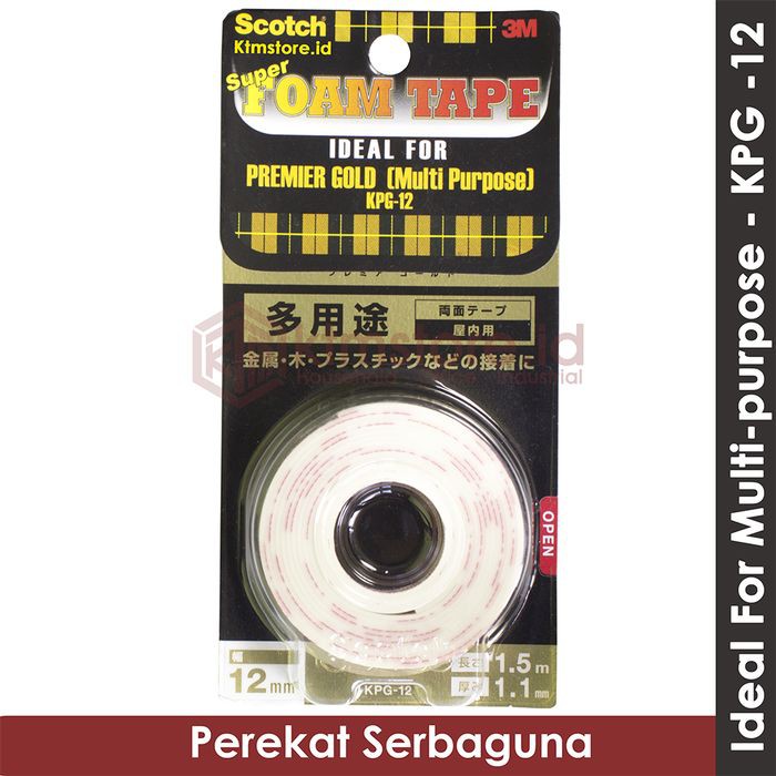 

Terlaris Double Tape Super Strong Premier Gold Daya Rekat 3M Scotch KPG-12 Elegan