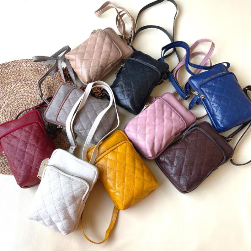 MINI SLING BAG kulit sapi asli garut