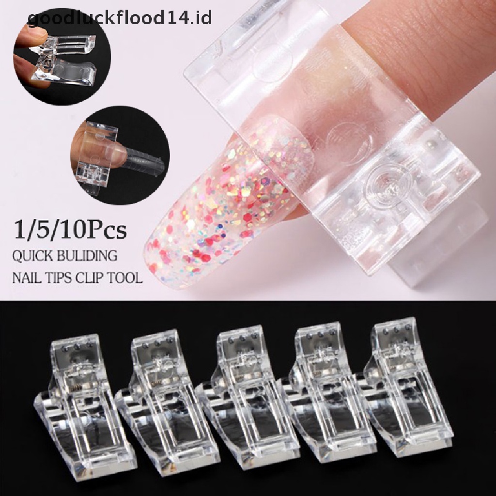 [OOID] Nail Tips Clip Transparent Finger Building Gel Extension Nails Art Manicure Tool ID