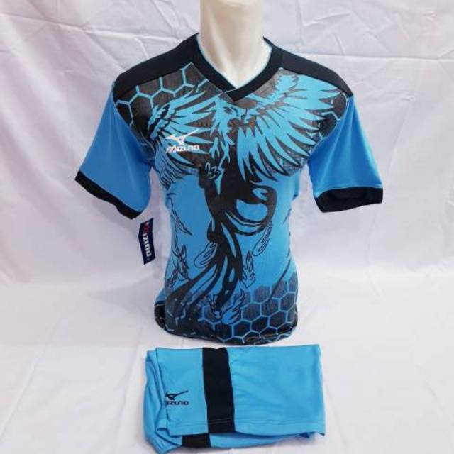 Baju olahraga kaos setelan bola volly mizuno  rajawali
