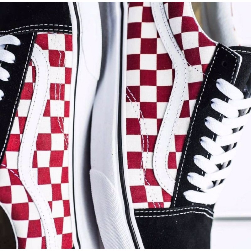 Vans Oldskool Classic Checkerboard “ Black & Red “