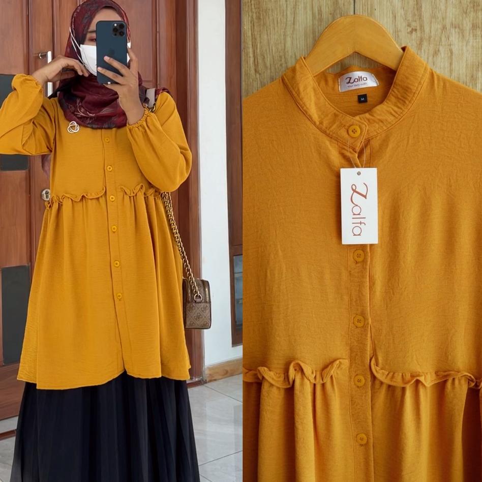 {JPK.26Au22ᵟ} AMALINA tunik by ZALFA OUTFIT / tunik polos / kemeja panjang