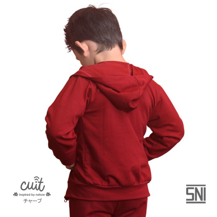 CUIT babywear Niji Series Mirae Niki Sweater Baby Terry - RED