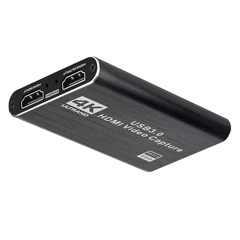 HDMI Video Capture Card Adapter Grabber Record Box USB 3.0 4K - RU900 - Black