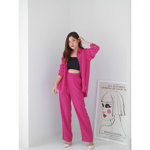 AERA - Kai Pants (highwaist cullote / celana korea kulot wanita / celana bahan)-8
