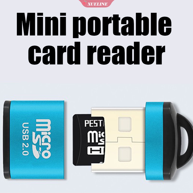 Card Reader USB 2.0 / 480Mbps Mini Kecepatan Tinggi Untuk Komputer Desktop / Laptop