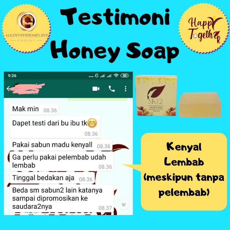 SABUN MADU HERBAL / HONEY SOAP SR12 / MENCERAHKAN WAJAH / SABUN WAJAH KULIT KERING BPOM