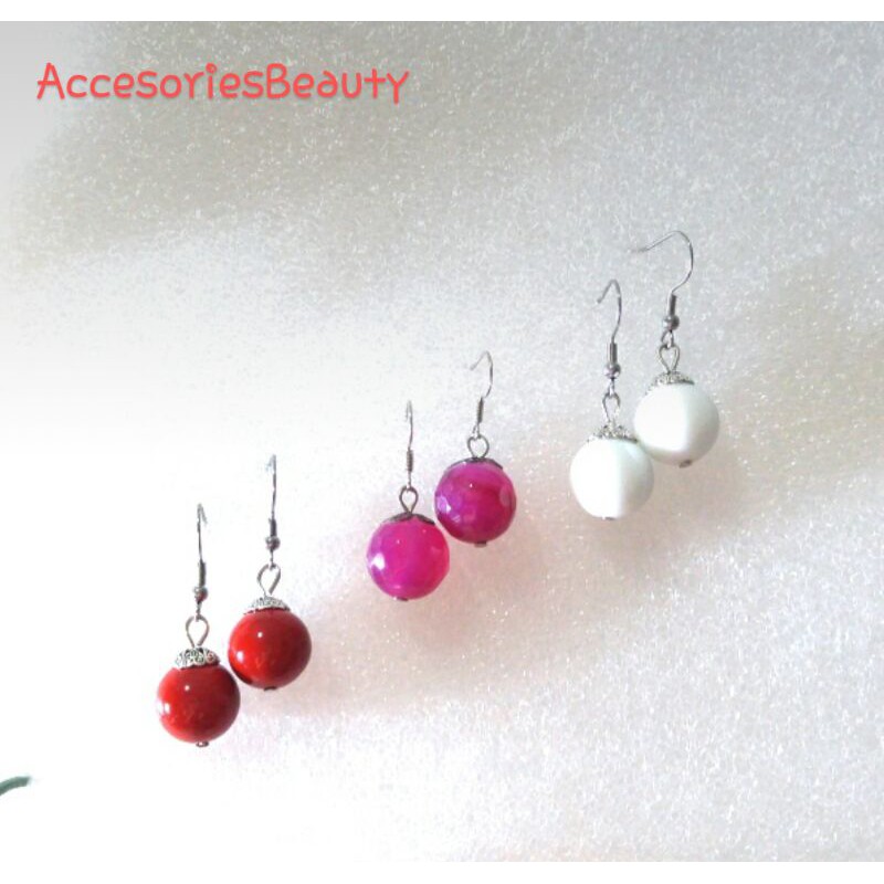 Variant 3 Anting Batu Alam 14 mm